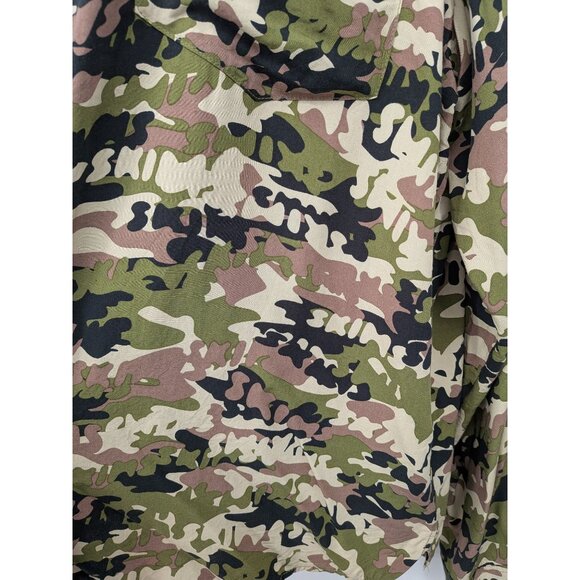 Skims Camo Oversized Button Up Shirt Women Size M Streetwear Gorpcore Military - Picture 8 of 11